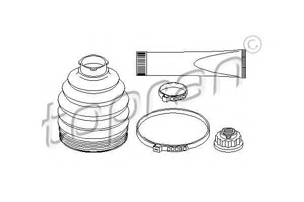 Комплект пылника, приводной вал TOPRAN 401 921