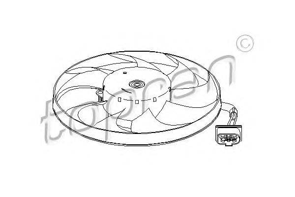 Вентилятор, охлаждение двигателя TOPRAN 111 351