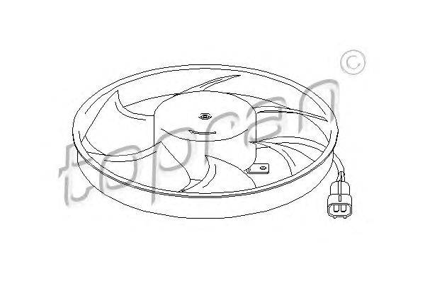 Вентилятор, охлаждение двигателя TOPRAN 207 916