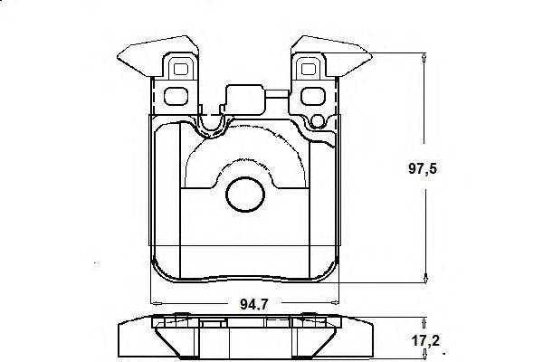 Комплект тормозных колодок, дисковый тормоз E.T.F. 25029