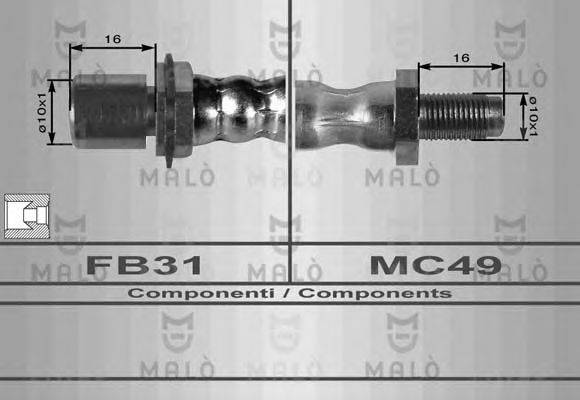 Тормозной шланг MALÒ 80139