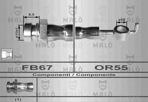 Тормозной шланг MALÒ 80151