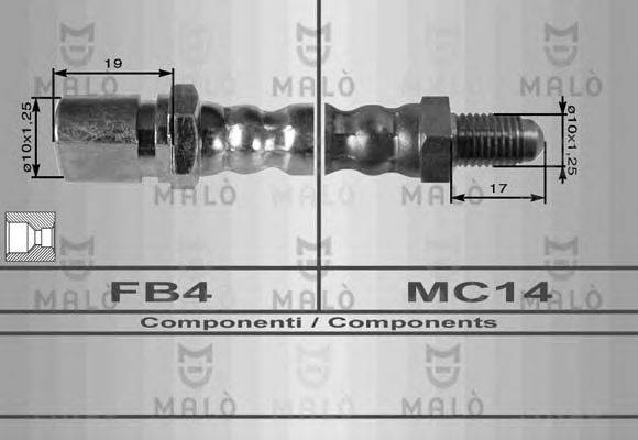 Тормозной шланг MALÒ 8273