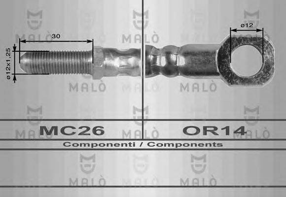 Тормозной шланг MALÒ 8302