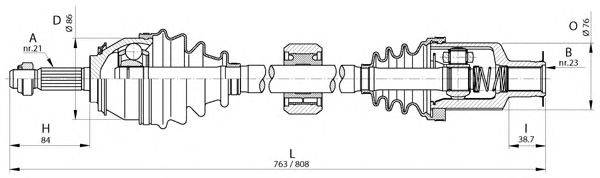 Приводной вал OPEN PARTS DRS6262.00