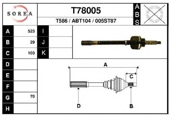 Приводной вал CEVAM 101032