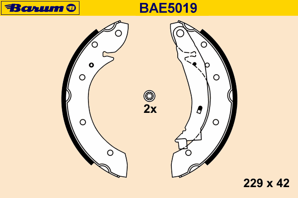 Комплект тормозных колодок BARUM BAE5019