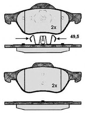 Комплект тормозных колодок, дисковый тормоз RAICAM 17702