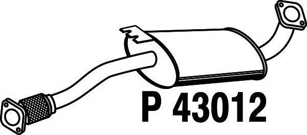 Средний глушитель выхлопных газов FENNO P43012