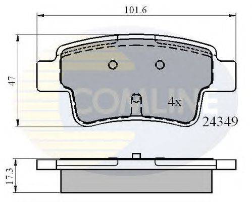Комплект тормозных колодок, дисковый тормоз COMLINE CBP01528
