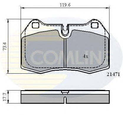 Комплект тормозных колодок, дисковый тормоз COMLINE CBP01097