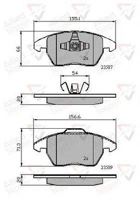 Комплект тормозных колодок, дисковый тормоз COMLINE ADB01224