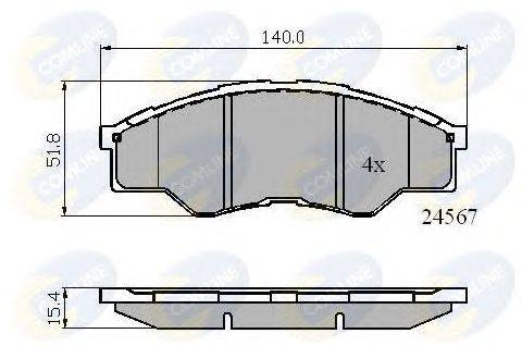 Комплект тормозных колодок, дисковый тормоз COMLINE CBP01773