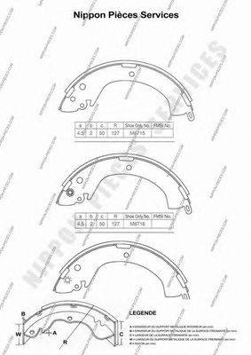 Комплект тормозных колодок NPS 0986487207