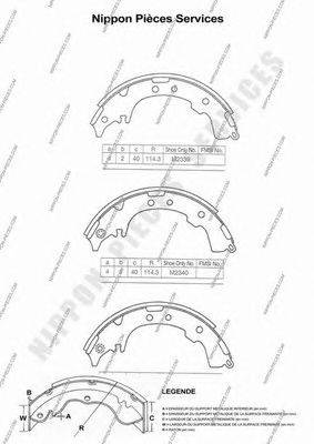 Комплект тормозных колодок NPS GF297AF