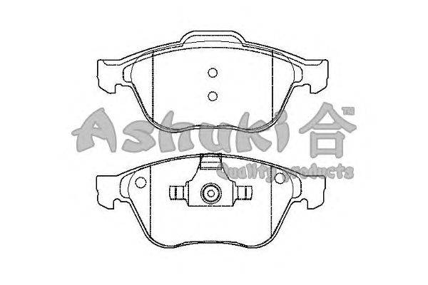 Комплект тормозных колодок, дисковый тормоз ASHUKI 1080-3603