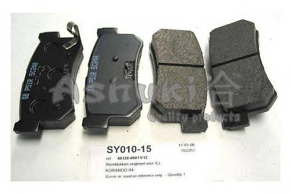 Комплект тормозных колодок, дисковый тормоз ASHUKI SY010-15