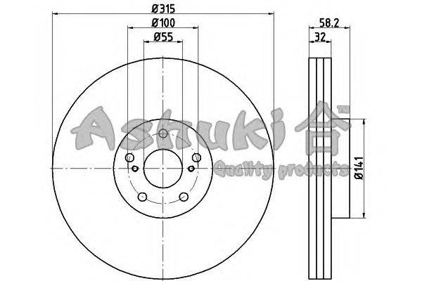 Тормозной диск ASHUKI T603-12