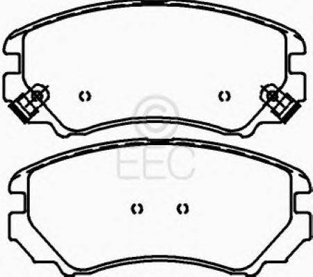 Комплект тормозных колодок, дисковый тормоз EEC BRP1384