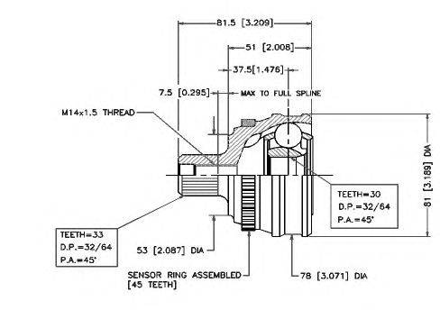 Шарнирный комплект, приводной вал VEMA 18294