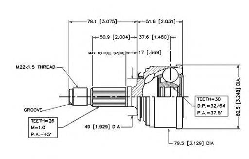 Шарнирный комплект, приводной вал VEMA 18297