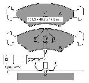 Комплект тормозных колодок, дисковый тормоз FORD 1613128