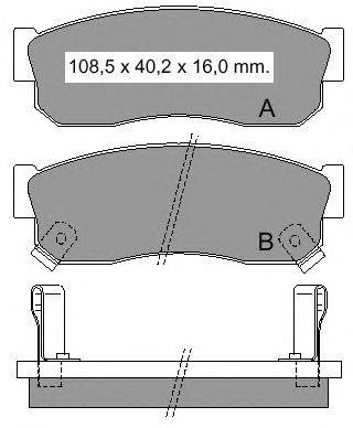 Комплект тормозных колодок, дисковый тормоз VEMA 20958