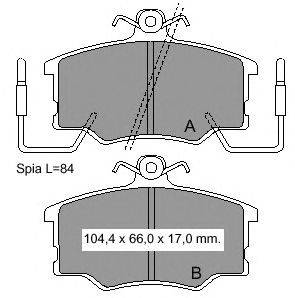 Комплект тормозных колодок, дисковый тормоз VEMA 833230