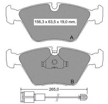 Комплект тормозных колодок, дисковый тормоз VEMA 833930