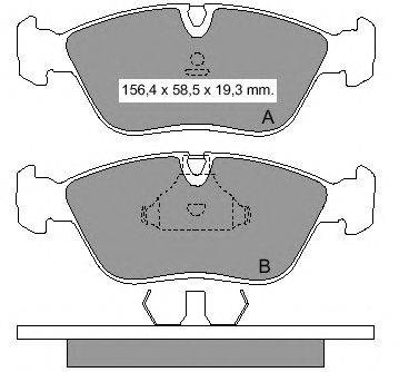 Комплект тормозных колодок, дисковый тормоз VEMA 21274