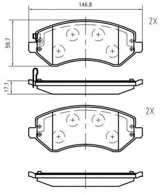 Комплект тормозных колодок, дисковый тормоз VEMA K640900