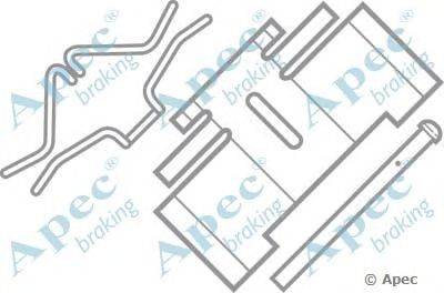 Комплектующие, тормозные колодки APEC braking KIT229