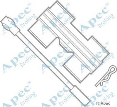 Комплектующие, тормозные колодки APEC braking KIT238