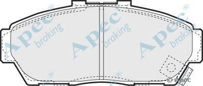 Комплект тормозных колодок, дисковый тормоз APEC braking PAD1032