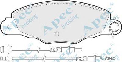 Комплект тормозных колодок, дисковый тормоз APEC braking PAD1033