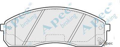 Комплект тормозных колодок, дисковый тормоз APEC braking PAD1207