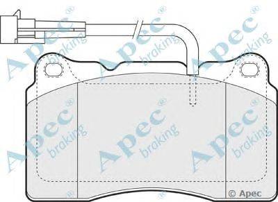 Комплект тормозных колодок, дисковый тормоз APEC braking PAD1424