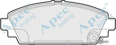 Комплект тормозных колодок, дисковый тормоз APEC braking PAD1435