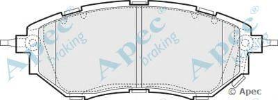 Комплект тормозных колодок, дисковый тормоз APEC braking PAD1455