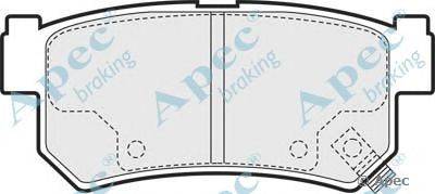 Комплект тормозных колодок, дисковый тормоз APEC braking PAD1462