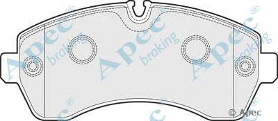 Комплект тормозных колодок, дисковый тормоз APEC braking PAD1514