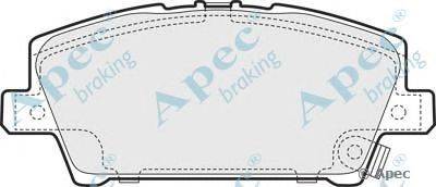 Комплект тормозных колодок, дисковый тормоз APEC braking PAD1538