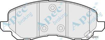 Комплект тормозных колодок, дисковый тормоз APEC braking PAD1545