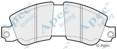 Комплект тормозных колодок, дисковый тормоз APEC braking PAD289