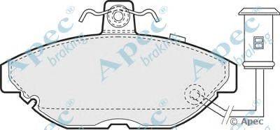 Комплект тормозных колодок, дисковый тормоз APEC braking PAD377