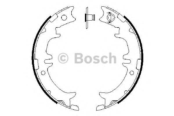 Комплект тормозных колодок, стояночная тормозная система BOSCH 0986487615