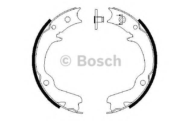 Комплект тормозных колодок, стояночная тормозная система BOSCH 0986487681