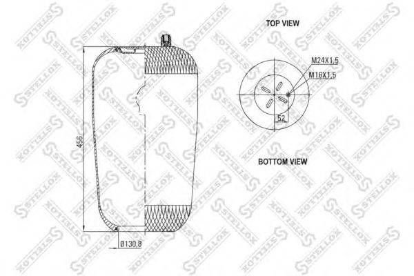 Кожух пневматической рессоры STELLOX 84-00142-SX