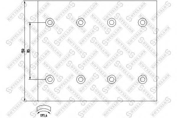 Комплект тормозных башмаков, барабанные тормоза STELLOX 19010