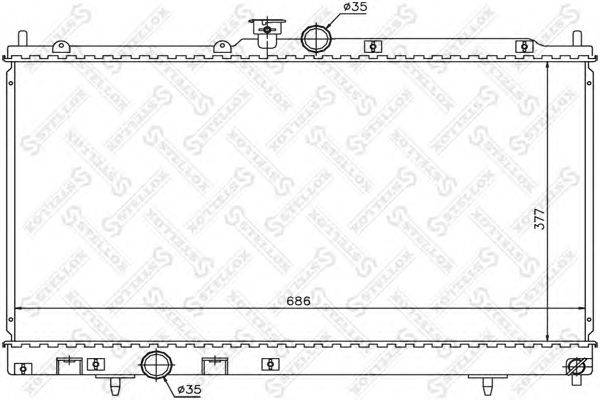 Радиатор, охлаждение двигателя STELLOX 10-25968-SX